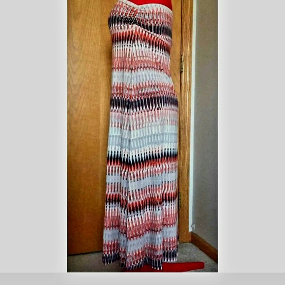 Cynthia Rowling Jersey Strapless Rayon Maxi dress/skirt size Large - Picture 1 of 8
